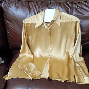 Gold 100 % Silk blouse